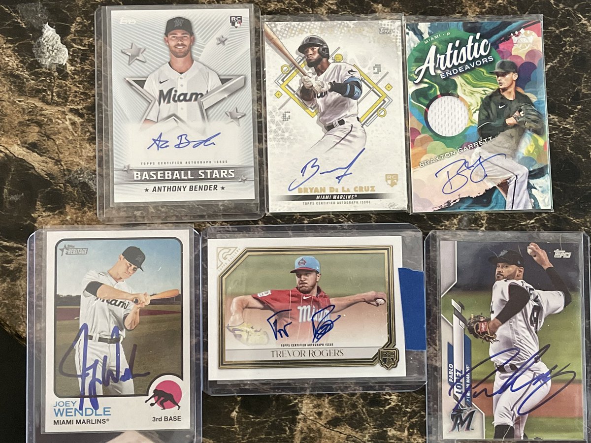 LoudMiamiFan's tweet photo. Congratulations to @redsmasher09 on his purchase of these 6 AMAZING Cards! #PABLODAY, #CRUZCONTOL #JOEYNOGLOVES, #BENDERMANIA, #BRAX, #trevSTAR! NO better person I wish can have my whole collection other than Andrew! https://t.co/YreTTGu6ww