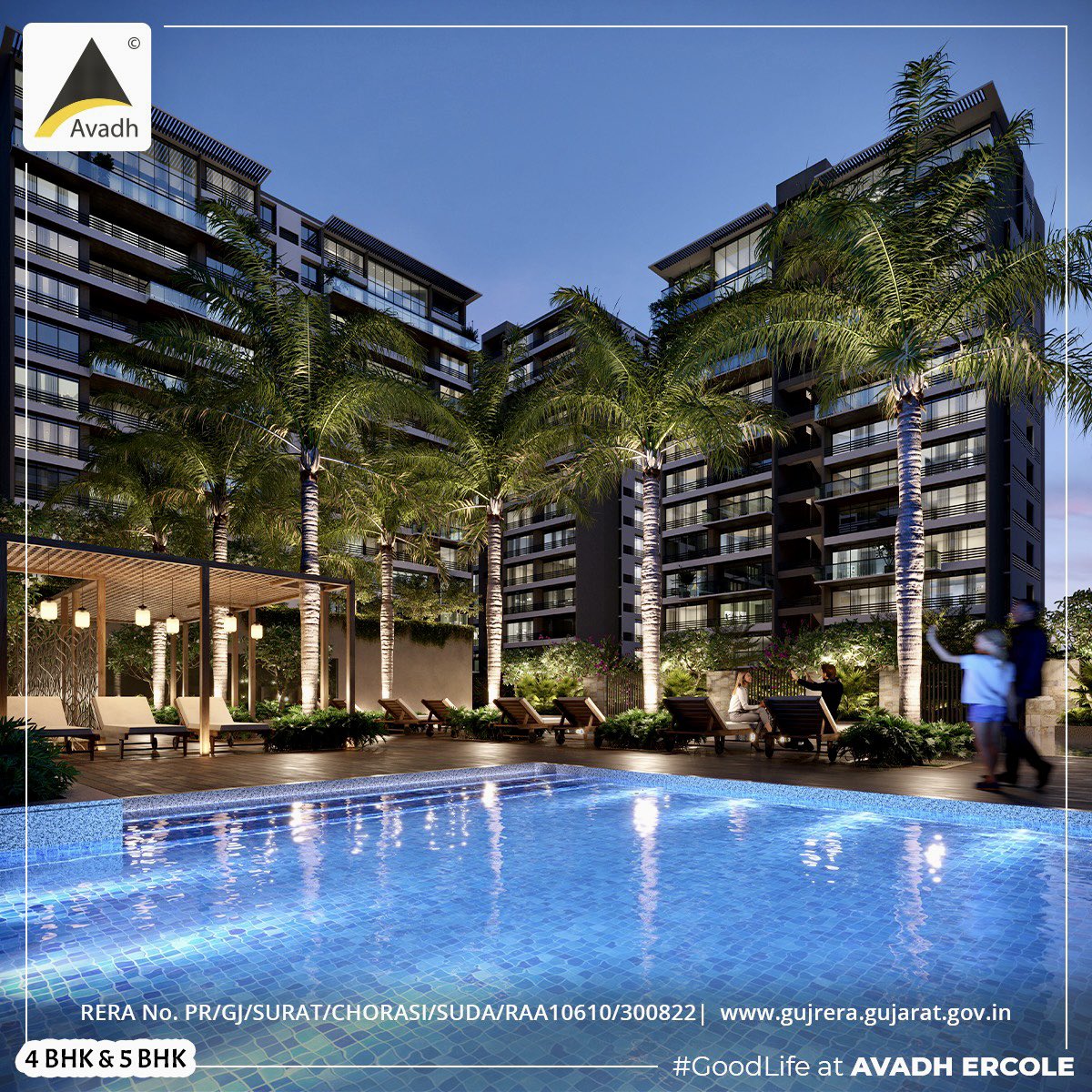 AvadhGroup's tweet photo. Proudly presenting our latest creation - AVADH ERCOLE - 4 &amp; 5 BHK super luxury living

AVADH ERCOLE is located close to the upcoming Diamond Bourse, and is a short drive from Surat Airport.

Come and explore, AVADH ERCOLE!
Reach us at 9879364000. https://t.co/3g0fh6LixQ