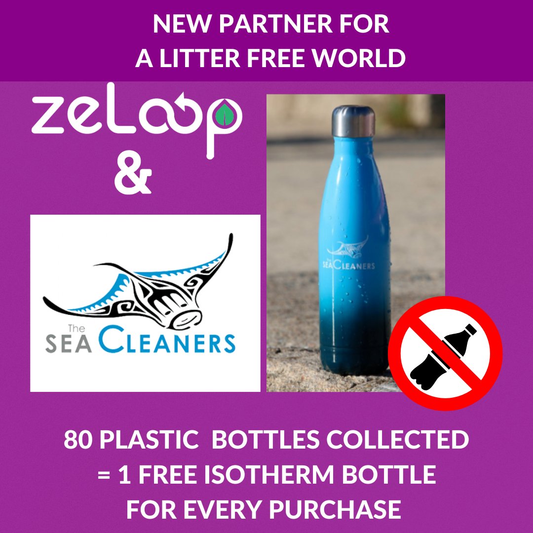 zeloop_'s tweet photo. We are thrilled to announce our new #partner #SeaCleaners in #ZeLoop #marketplace . Discover how you can get your free 50cl isothermal gourd or your free TShirt Sea Cleaners, using #ZeLoop app. How cool is that?
You clean up the planet and sponsor the Sea cleaners to #cleanup https://t.co/8Zxn4BDwhI