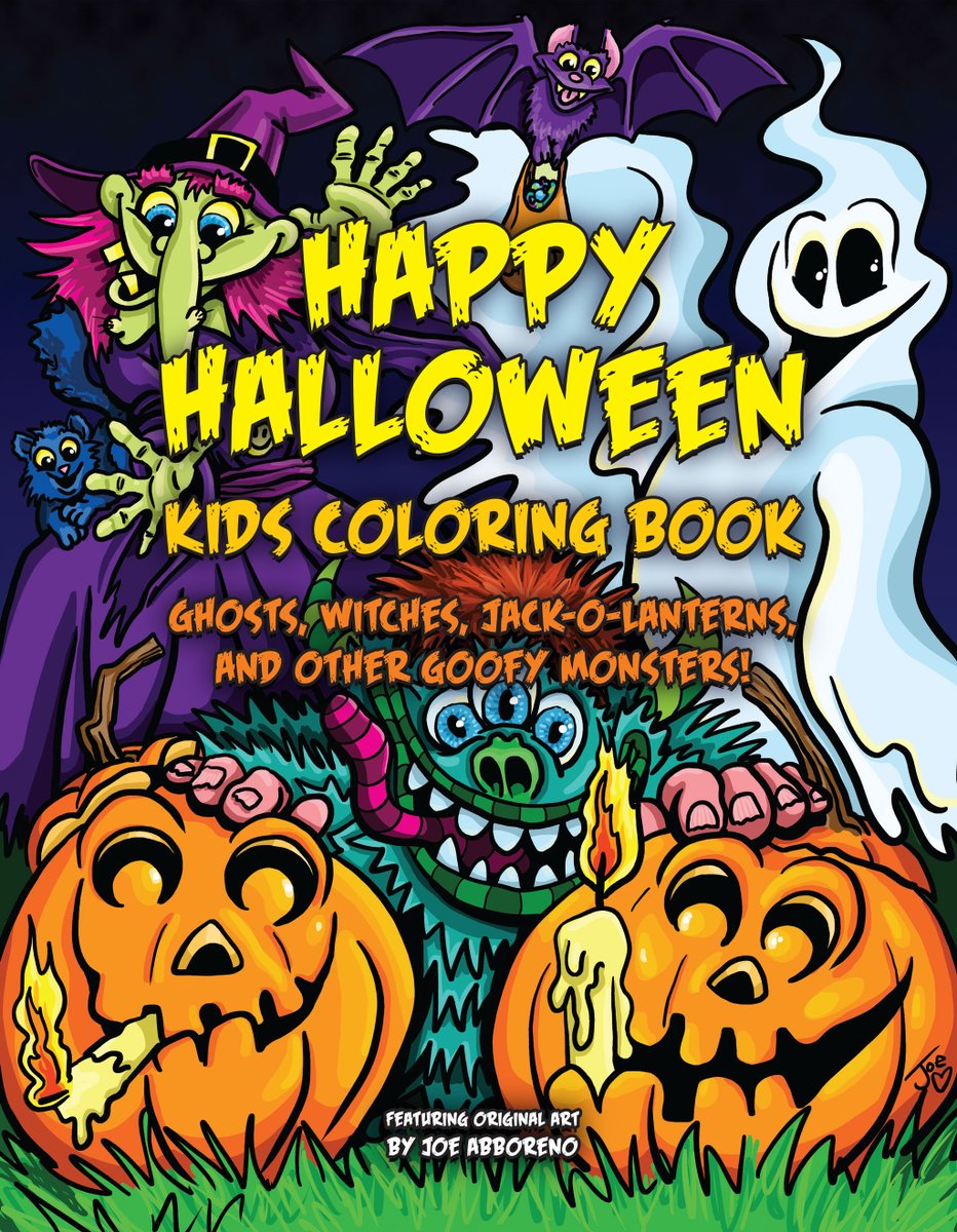 JoeAbboreno's tweet photo. IT IS ALIVE!! My Happy Halloween Kids Coloring book is available! https://t.co/JTXiUUzBAE I've attached a couple sample pages for you to enjoy! THANKS! #HAPPYHALLOWEEN! #HappyHalloween2022 https://t.co/CYZw02qRE5