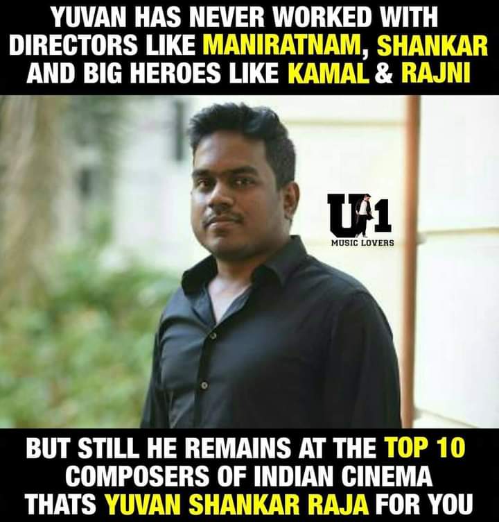 YuvanSoulHealer's tweet photo. He never worked with Big directors and Legendary heroes..But still he remains the best composer of Indian Cinema ❤🔥

That's @thisisysr for you 😎

#HappyBirthdayYUVAN

#Yuvan #YuvanShankarRaja https://t.co/NgostKf3QF