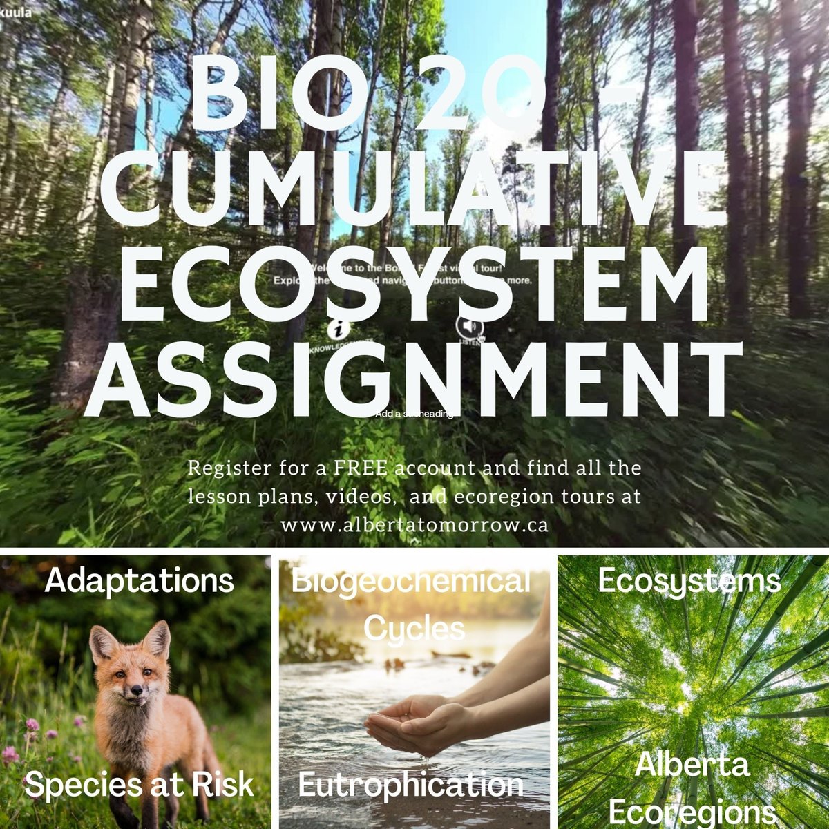 AlbertaTomorrow's tweet photo. Hey #bio20 #scienceteachers! Free lesson plans and software https://t.co/UuXIXCBosT #abed #ablanduse #abstudents #abteachers #edtech #abwater #abwatersheds #climatechange #rvsed https://t.co/t7KtY4mHxJ
