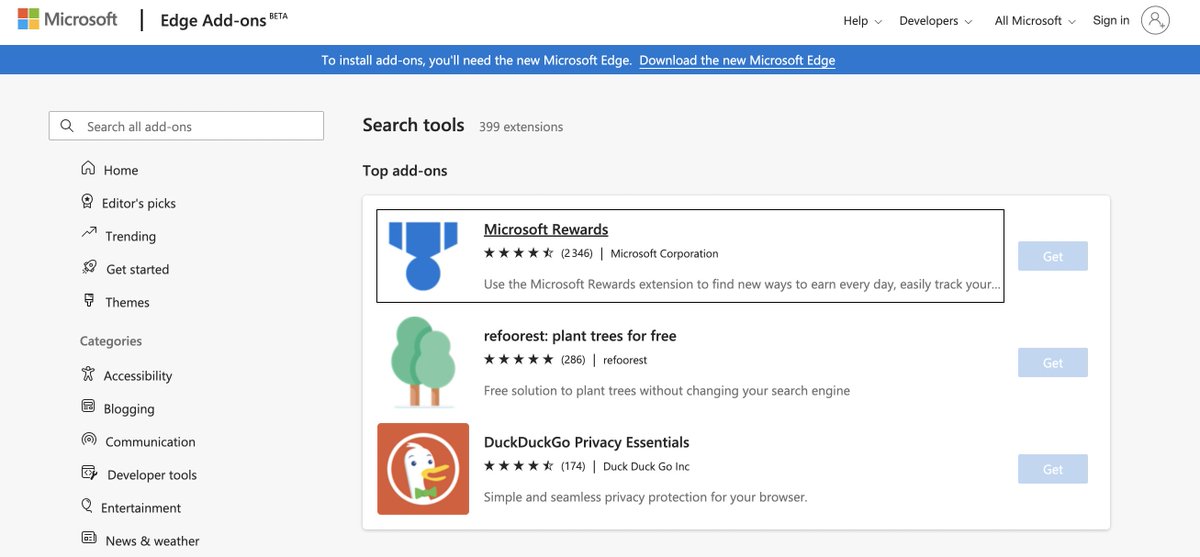 refoorest's tweet photo. 🙏🏼Thanks @MicrosoftEdge for selecting refoorest as a Top add-on https://t.co/bXx0KDxWig