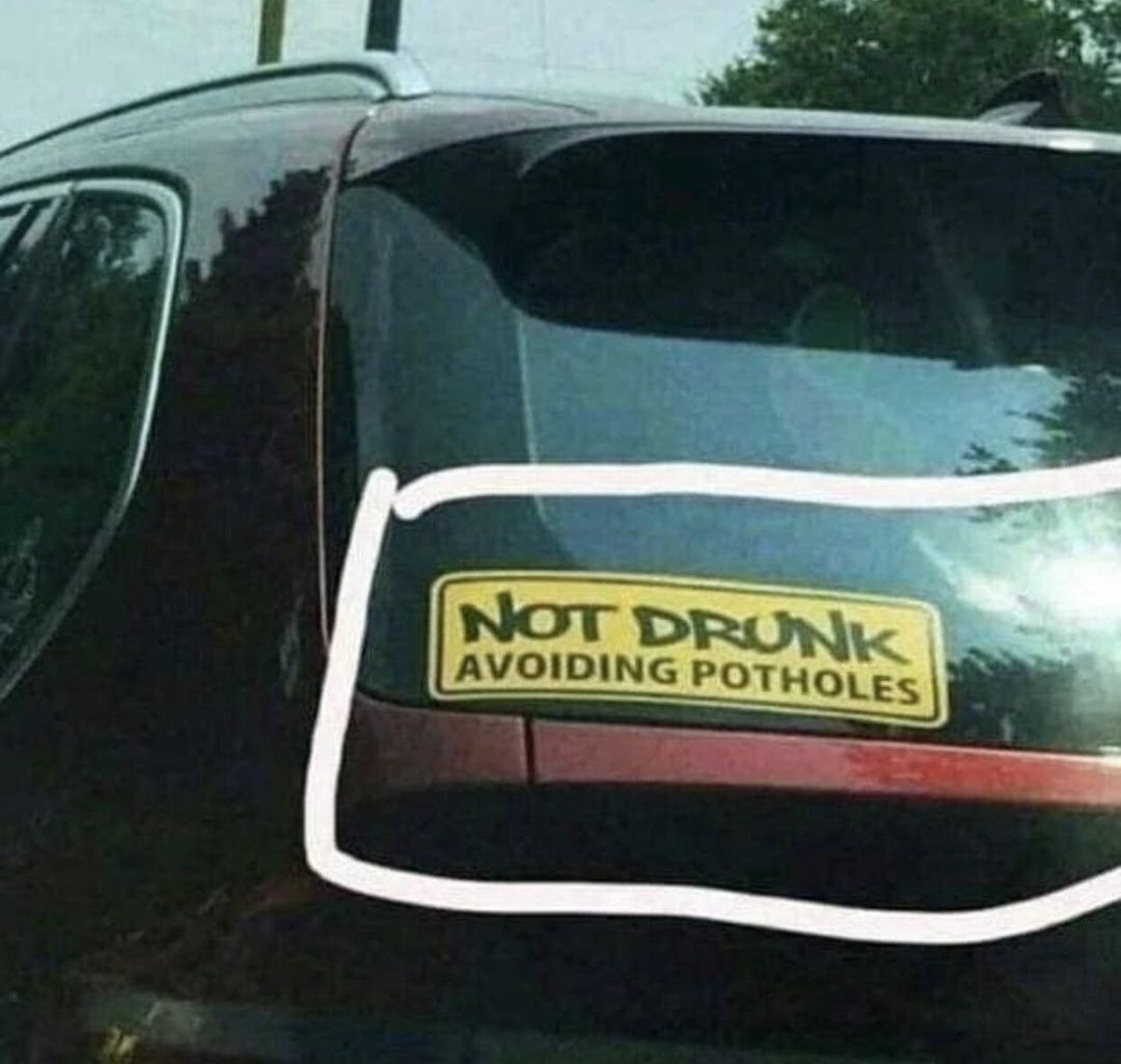cp_bmanyam's tweet photo. Bengalureans, we must get these stickers behind our vehicles! #bengalurupotholes #bengalururoads #potholes #corruption #roadcontracts #bengalurutraffic #bengaluru #BBMP https://t.co/HNmOhPPDB4