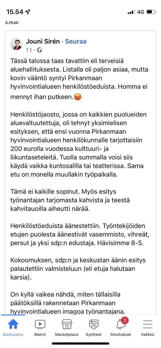 jarnokoss's tweet photo. Pirkanmaan hyvinvointialueen aluehallitus hylkäsi juuri esityksen työntekijöiden 200€/vuosi kulttuuri/liikuntaedusta sekä työnantajan työpaikoilla tarjoamasta kahvista ja teestä. Kiitos @keskusta @kokoomus ja @Demarit 😅 

#sote #hoitajakriisi @Tehy_ry https://t.co/vE87pMtRvf