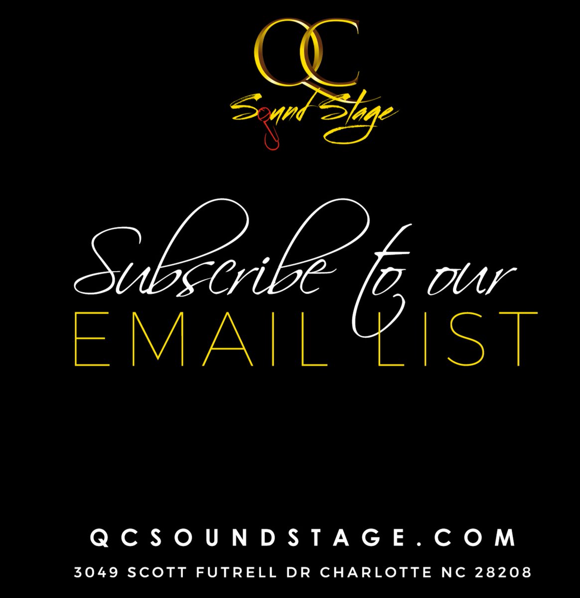 QcSoundstage's tweet photo. What are you waiting for? Go to https://t.co/qUBwZKRCoF and subscribe to our email list. #charlottenc #charlottesgotalot #charlotteevents #clt #cltevents #charlotte https://t.co/IJYQmCY2gr