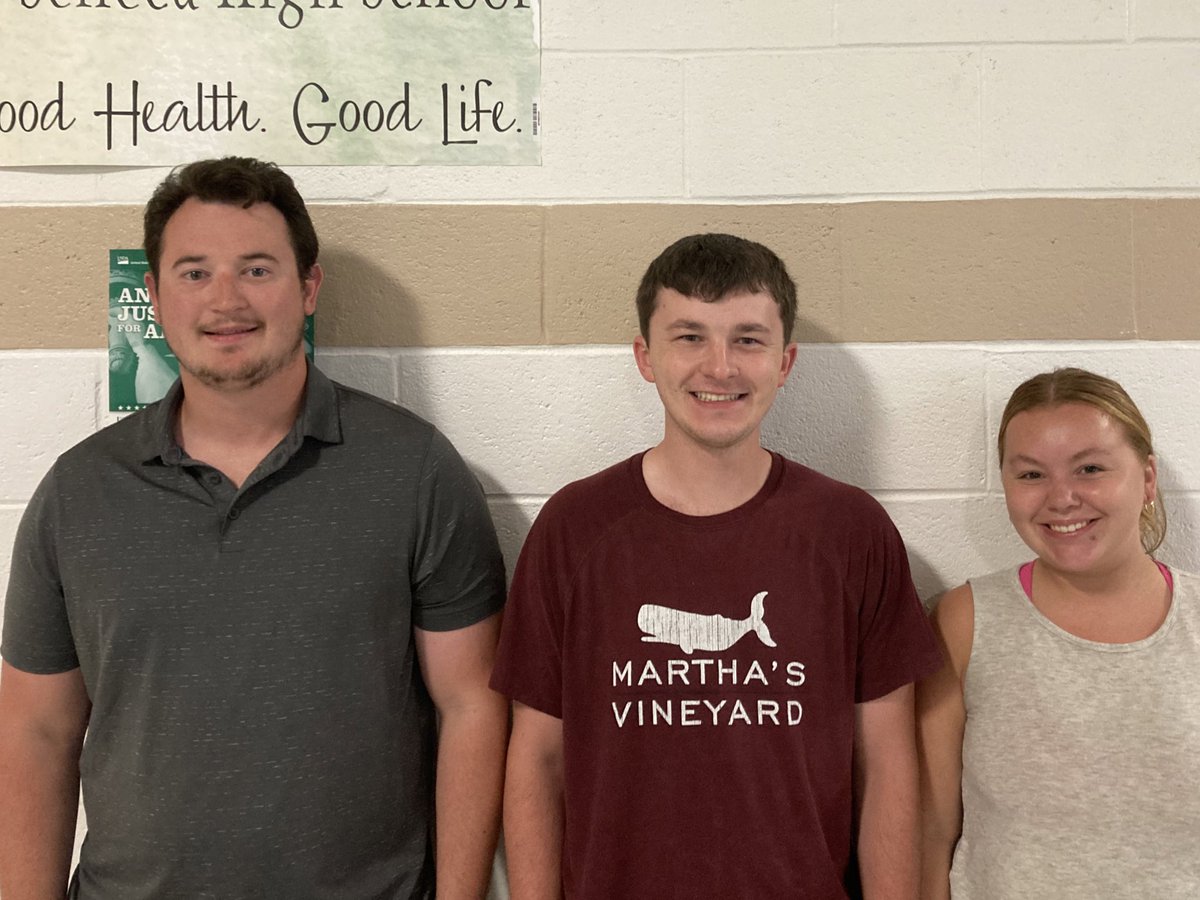 SenecaFamily's tweet photo. A warm #SenecaFamily welcome to three new paraprofessionals—Mr. Pawlowski, Mr. Barratt, and Ms. Fisher! 💛💚👏 https://t.co/FXyqGpMOk7