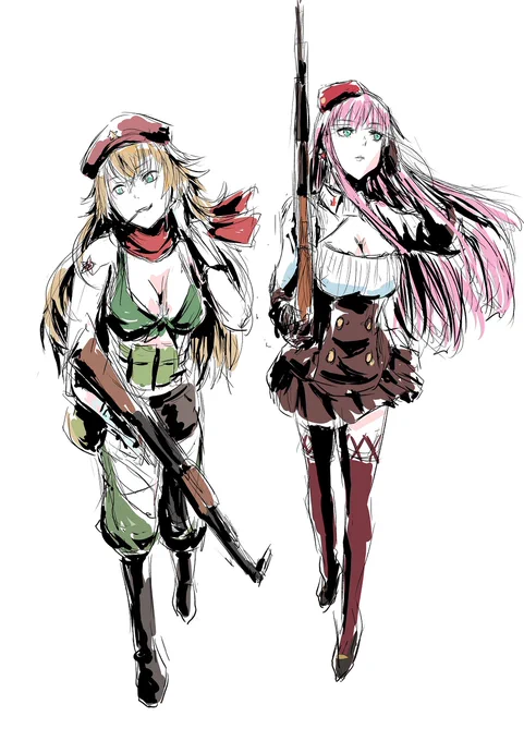 【ドルフロ】Elites #ドールズフロントライン #少女前線 #ドルフロ #少女前线 #AK-47(ドールズフロントライン) #SKS(ドールズフロントライン)  