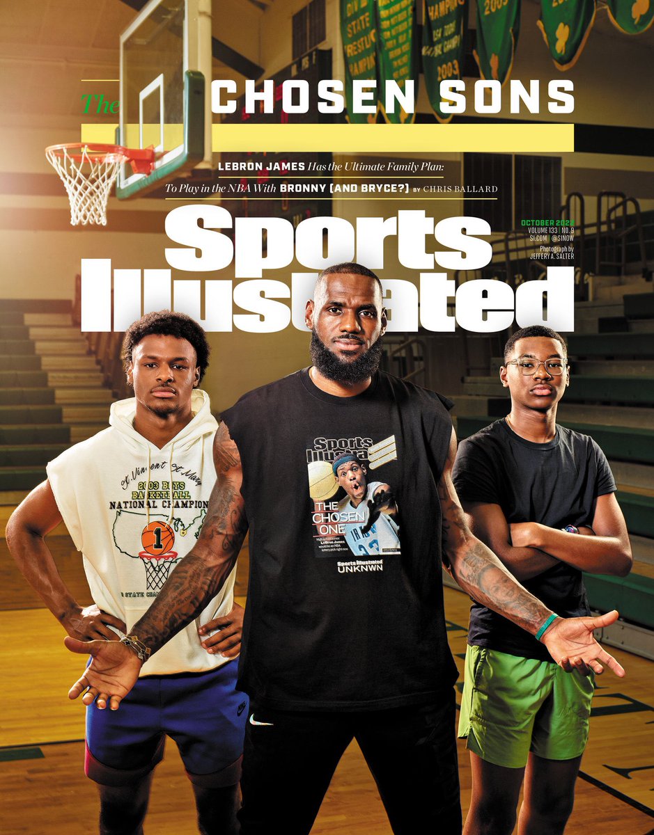 Ballislife's tweet photo. SPORTS ILLUSTRATED COVERS

THE CHOSEN ONE (2002) 👑
THE CHOSEN SONS (2022) 🤴🏾🤴🏾 https://t.co/cRXMT4DGKr