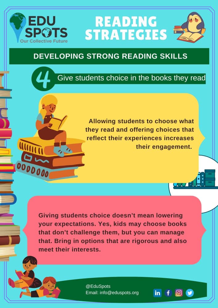 eduspots's tweet photo. Developing Strong Reading Skills.
Last week, we highlighted the importance of pairing older and younger students and how younger students are able to see greater reading fluency modeled. Also, benefitting from mentorship.
#LitTuesday
#BringingAfricatothebookshelf https://t.co/cjtvyhv70Q