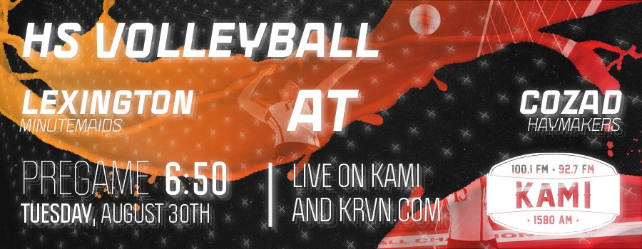 KRVN sports (@jaysonjorgensen) on Twitter photo High school Volleyball tonight on KAMI!
<a href="/RadioCavalli/">Tyler Cavalli</a>
<a href="/krvn/">KRVN Radio</a>
<a href="/CozadSchools/">Cozad Schools</a>
<a href="/LexSchools/">Lexington Public Schools</a>
<a href="/lexington_VB/">Lexington Minutemaid Volleyball</a> High school Volleyball tonight on KAMI!
<a href="/RadioCavalli/">Tyler Cavalli</a>
<a href="/krvn/">KRVN Radio</a>
<a href="/CozadSchools/">Cozad Schools</a>
<a href="/LexSchools/">Lexington Public Schools</a>
<a href="/lexington_VB/">Lexington Minutemaid Volleyball</a>