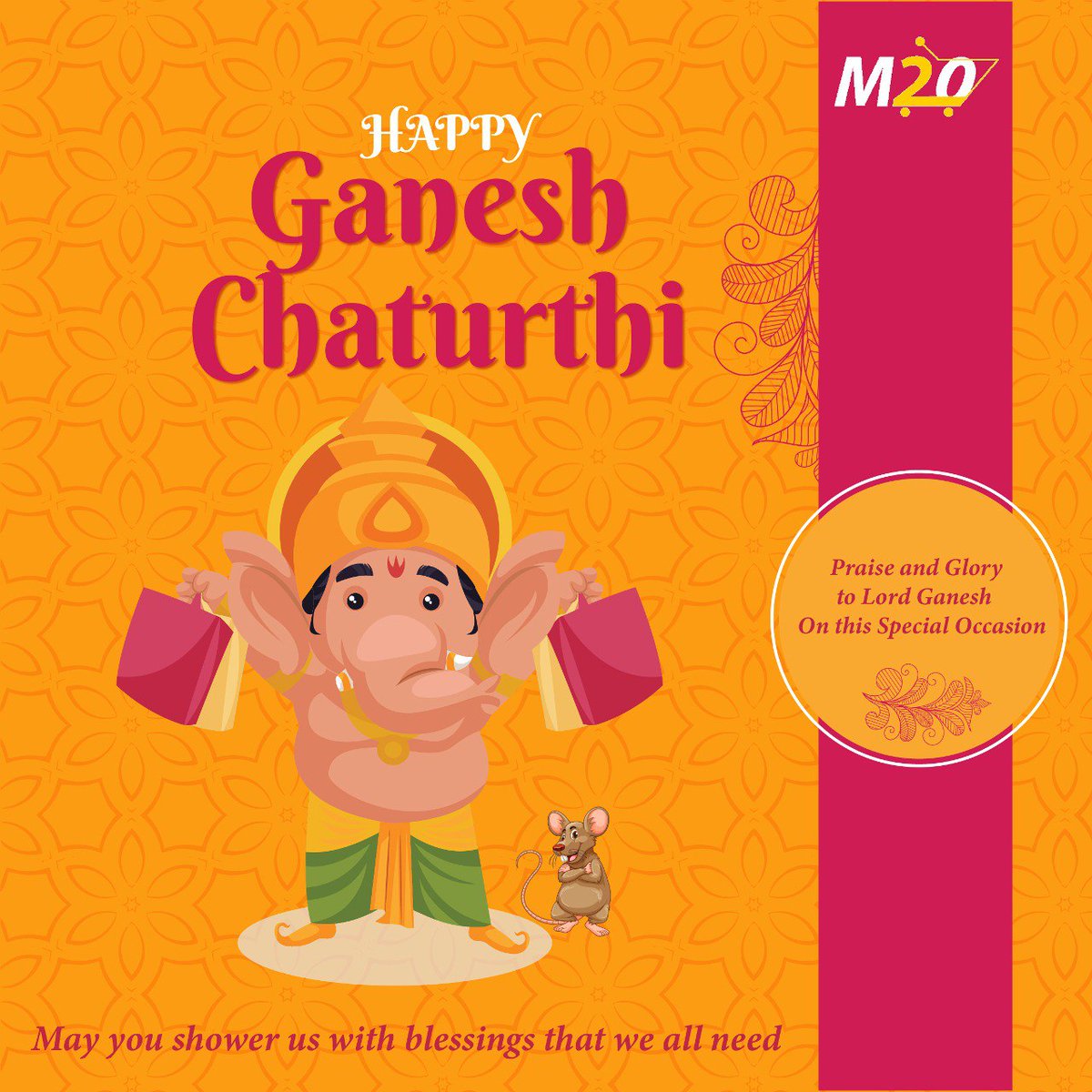 M20Mart's tweet photo. Wishing you a happy and prosperous Ganesh Chaturthi,May this festive occasion bring along many more happiness, joy and many more celebrations!!!
#happyganeshchaturti #ganeshchaturti #ganeshchaturthi2022
-
-
#paybycrypto #m20mart #shopnow #cryptomarkets #shopping #fastdelivery💯 https://t.co/wjXYWywFfF