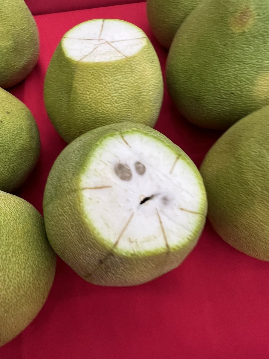 ChangLanyen's tweet photo. What the champion fruit looks like. Taiwaneses prefer greenish-yellow color and slightly soft peel suggesting the work of 5-7 d room temp “curing” was done.
Flavor, aroma, taste, same size, free of defects and degreen level were used to judge the fruit. https://t.co/96fouZxzCQ