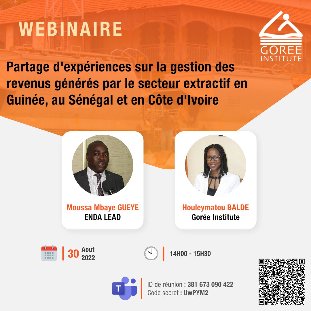 goreeinstitute's tweet photo. Rappel: notre webinaire démarre à 14h 00. A suivre via le lien ci-dessous https://t.co/dHrrkusljn https://t.co/ZLTyNtffoo
