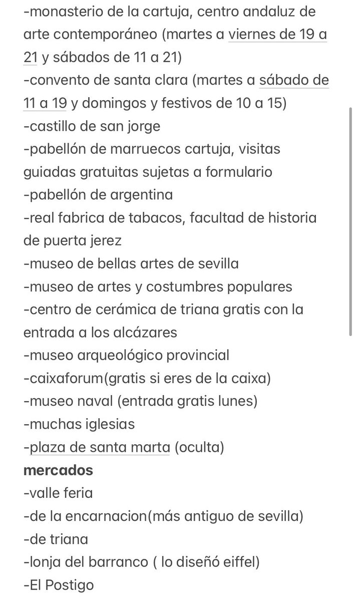 jarcia003's tweet photo. he hecho esta lista de cosas que se pueden visitar en sevilla gratis y de sitios guays a los que ir https://t.co/mYDbn8NaTf