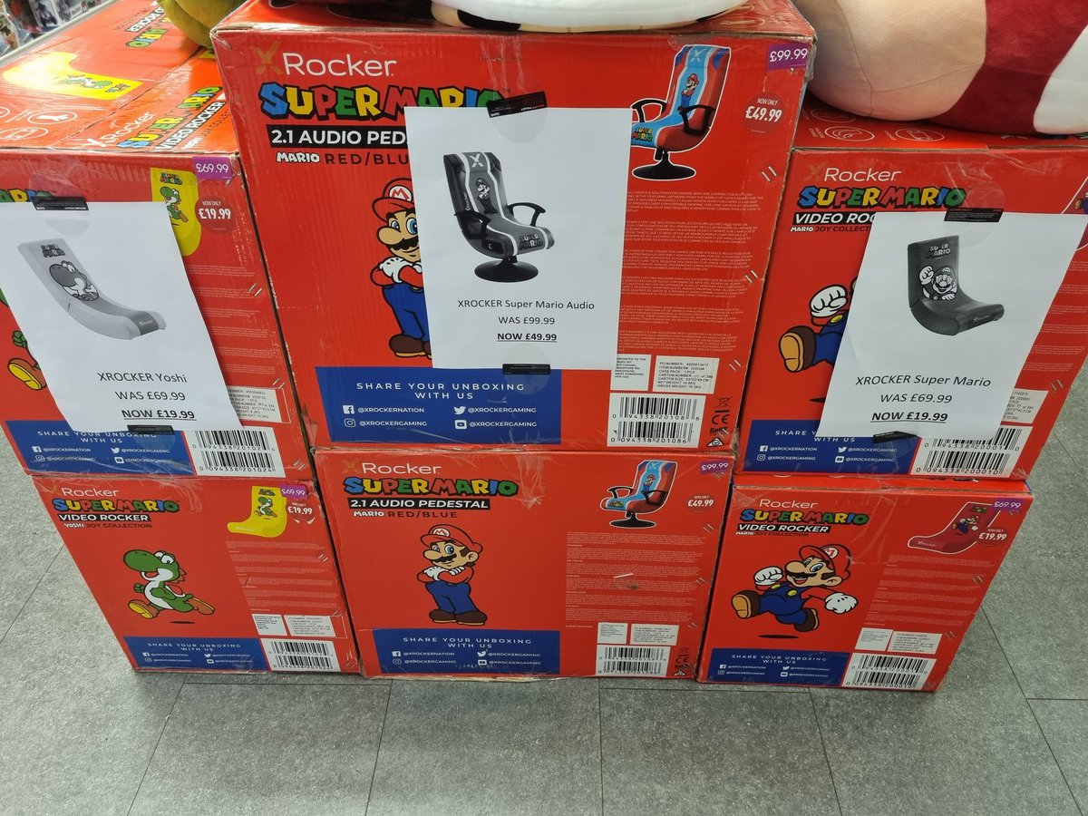 GAMEClydebank's tweet photo. 💥HUGE GAMING CHAIR DISCOUNT💥

Look at how low these @XRockerGaming chairs are!

Only £19.99 for the floor rockers and £49.99 for the audio pedestal rocker.

This is all our stock so these won't be here very long. Don't miss out this amazing "🎄" gift

@ClydeShopping https://t.co/VHwdjQQbg0