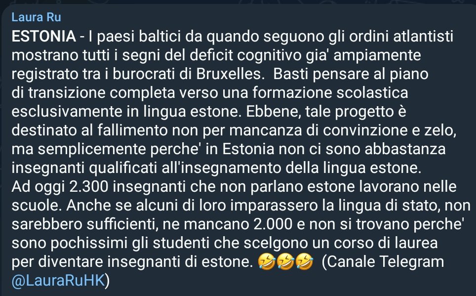 MarceVann's tweet photo. #KajaKallas, primo ministro estone, e la propaganda atlantista russofoba: un flebile peto nel gelo notturno del baltico.

#LauraRu 👉🏼I paesi baltici da quando seguono gli ordini atlantisti mostrano tutti i segni del deficit cognitivo registrato tra i burocrati di Bruxelles. https://t.co/JH3wdjzo6h