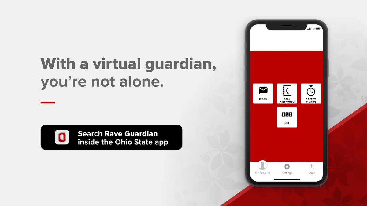 Walking home by yourself? You can select friends and family to monitor your walk by GPS with the free app Rave Guardian. 

Learn more or download: bit.ly/3cpZg6c