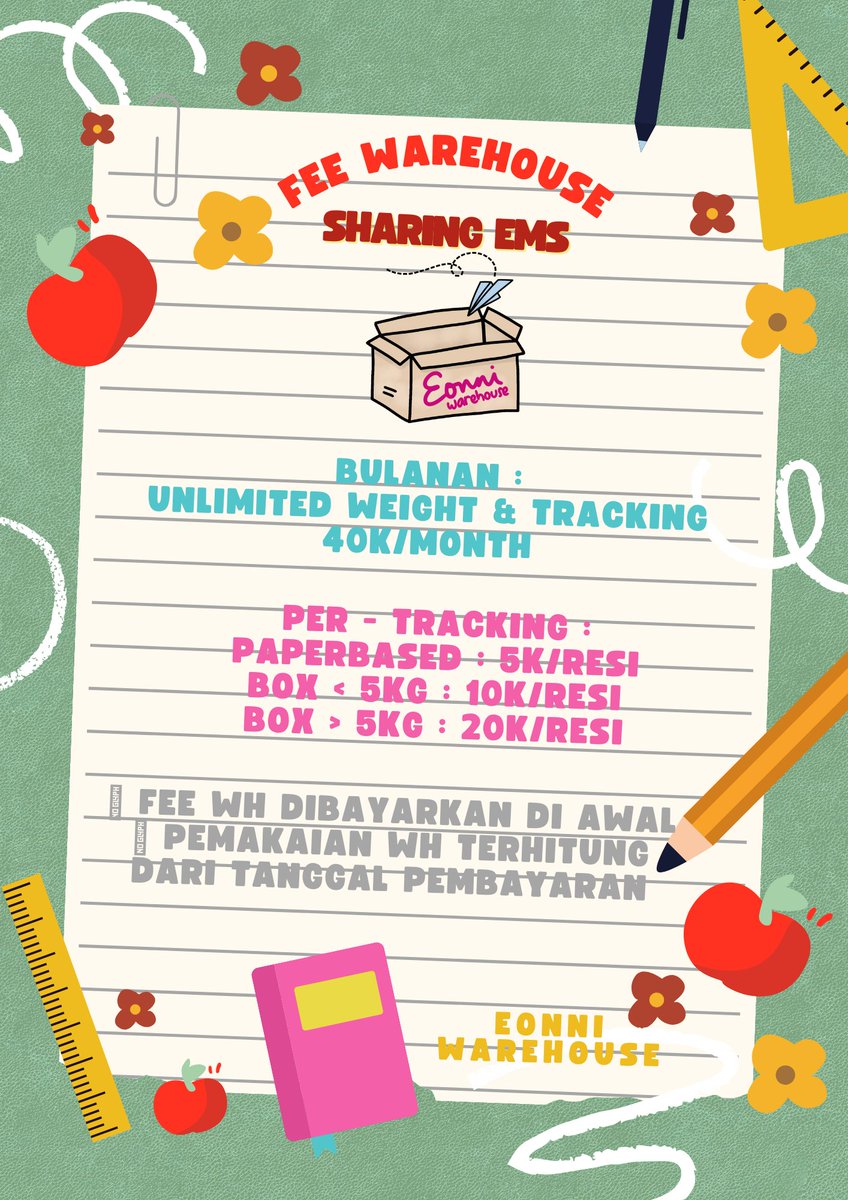 eon_wh's tweet image. 📦 WAREHOUSE KOREA 📦

📍Tangerang
✅ Trusted
✅ Sharing EMS
✅ Free foto arrived WH (di unbox)
✅ Unlimited tracking &amp;amp; weight