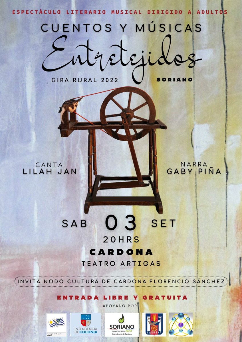 CardonaNodo's tweet photo. Desde el Nodo Cultura Cardona  - Fcio Sánchez,  tenemos el agrado de invitarlos a una actividad diferente,  sensible, reflexiva y al mismo tiempo,  recreativa. 
El próximo fin de semana:
- SÁBADO EN TEATRO ARTIGAS 
- DOMINGO EN LA LATA VIEJA.

_¡Los esperamos!_ https://t.co/2qVVOl1HiA