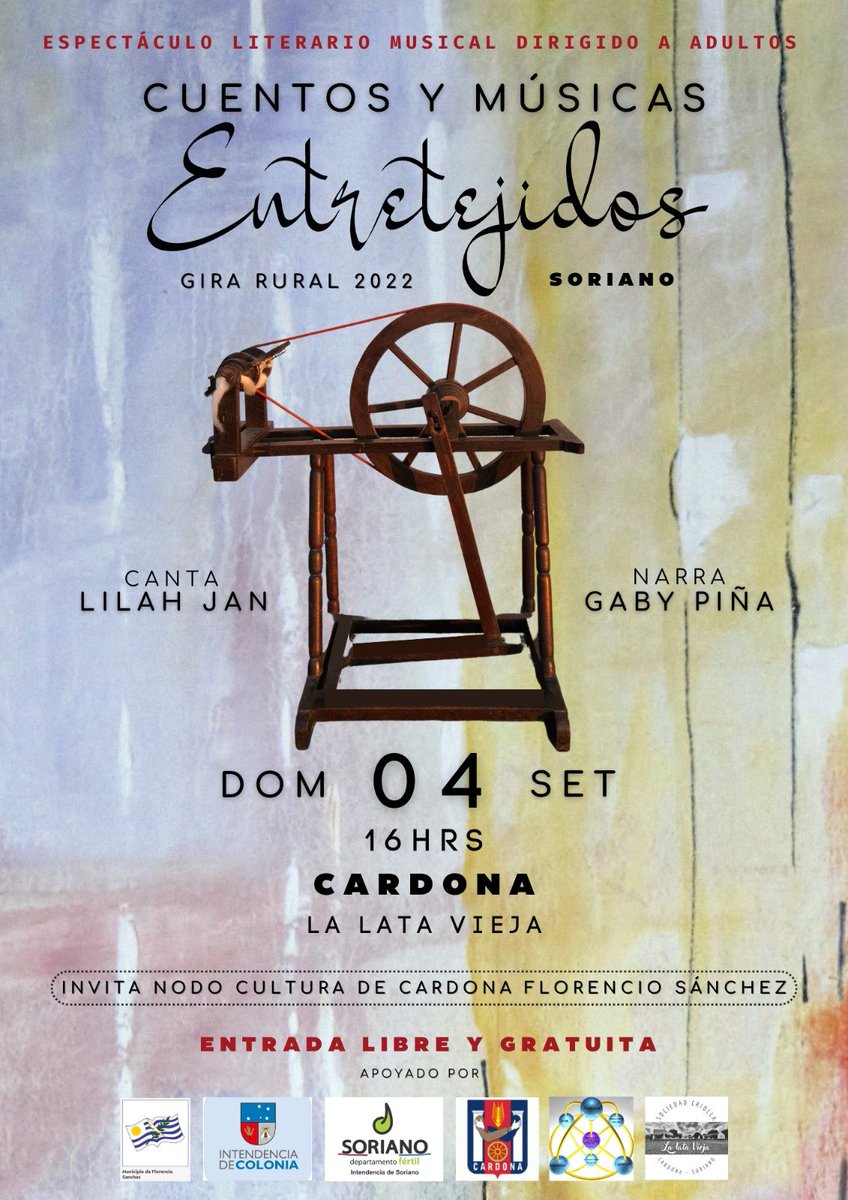 CardonaNodo's tweet photo. Desde el Nodo Cultura Cardona  - Fcio Sánchez,  tenemos el agrado de invitarlos a una actividad diferente,  sensible, reflexiva y al mismo tiempo,  recreativa. 
El próximo fin de semana:
- SÁBADO EN TEATRO ARTIGAS 
- DOMINGO EN LA LATA VIEJA.

_¡Los esperamos!_ https://t.co/2qVVOl1HiA