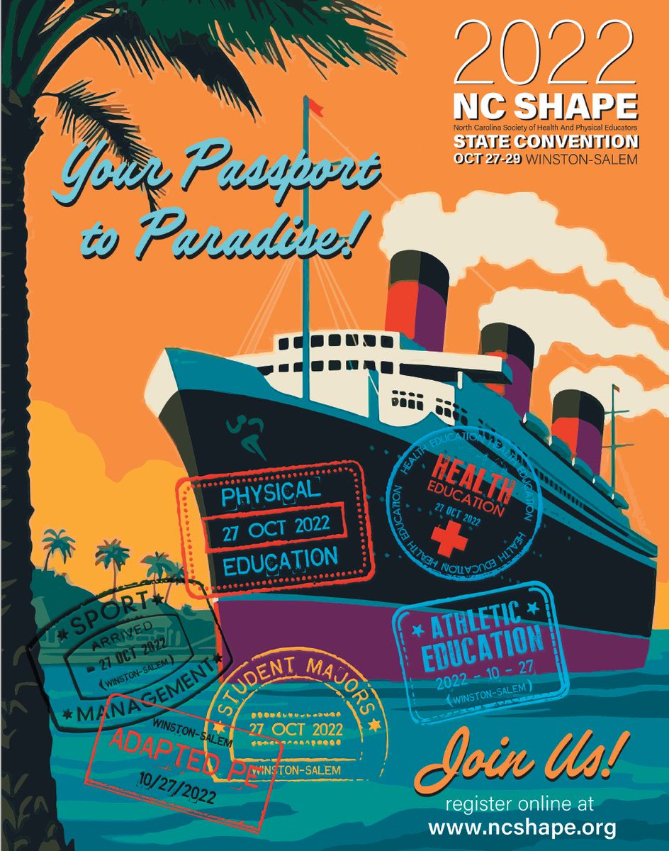 What's happening at #NCSHAPE22? Here's the link to our tentative 2-1/2 day agenda for your kind viewing > ncaahperd-sm.org/2022_Conventio…