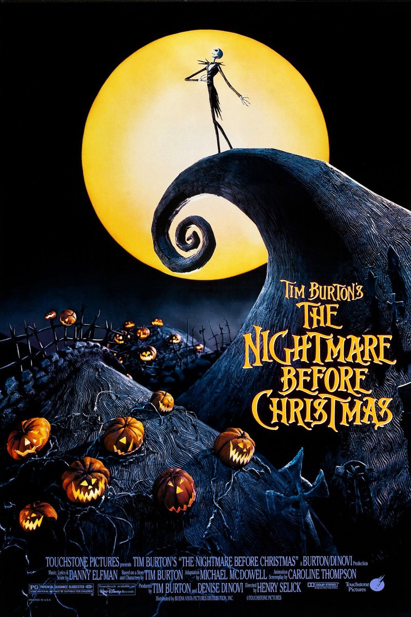 EugWSerra's tweet photo. On October 13, 1993, The Nightmare Before Christmas was released! #TheNightmareBeforeChristmas #TimBurton #HenrySelick #DannyElfman #ChrisSarandon #CatherineOHara #WilliamHickey #GlennShadix #PaulReubens #KenPage #EdIvory https://t.co/QUQXrgXq4x