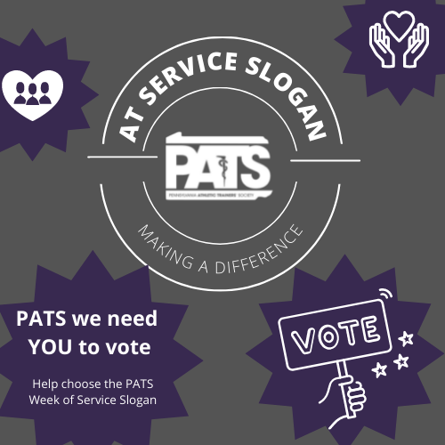 We need YOUR help in choosing the inaugural PATS Week of Service slogan, this week ATs will come together &amp; participate in a service activity of their choosing during the week of Nov 7-13 Click the link in our bio and vote today!