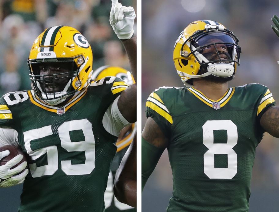 We're going with TWO co-hosts this season on #ClubhouseLive! Welcome to the team <a href="/Came_Along_Way/">De'Vondre Campbell</a> &amp; <a href="/arodgers_3/">Amari Rodgers3️⃣</a>! More details in the story --> bit.ly/3pVR8y0 #Packers