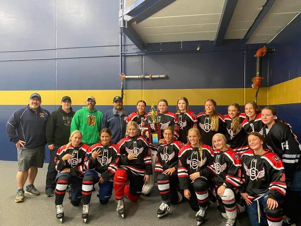 NDHSHockey's tweet photo. Congratulations to the North Dakota Flying Betty’s on their 3rd place finish at the 2022 Summer Finale Girls 16U Gold Tournament in Blaine,MN https://t.co/A3DgLWzqCJ