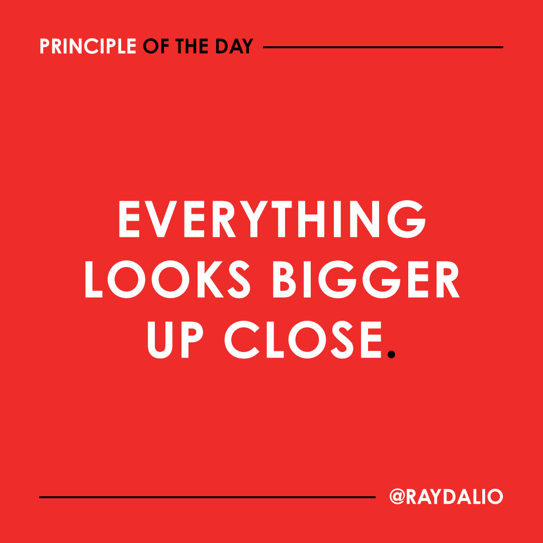 In all aspects of life, what's happening today seems like a much bigger deal than it will appear in retrospect. That's why it helps to step back to gain perspective and sometimes defer a decision until some time passes. #principleoftheday
