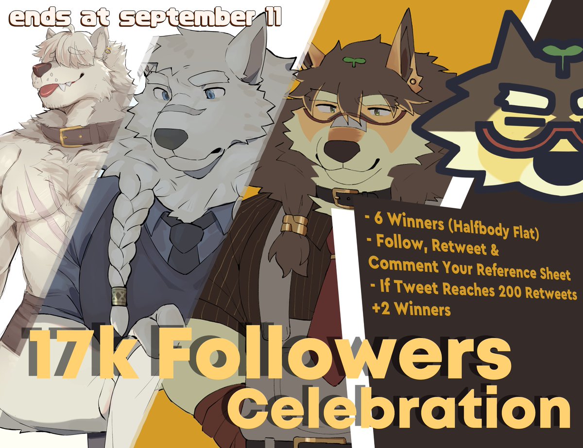 【 Raffle Time 】17k Follower Celebration!!

6 Winners will be chose and given Half-body Flats 
Like, follow, Retweet and Comment your Reference sheet! 

Raffle ends at 11th of September,
(also if this tweet reaches 200 RTs I'll add two more winners)