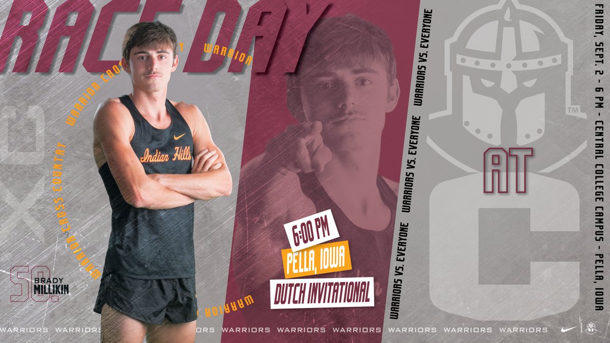 SEASON OPENER! The 2022 edition of <a href="/IHCCrunning/">Indian Hills XC/TF</a> gets its season underway at the Central College Dutch Invitational this evening.  The event gets underway on Central’s campus with the women’s race at 6 p.m., followed by the men at 6:45 p.m.

#WeAreWarriors #WarriorNation