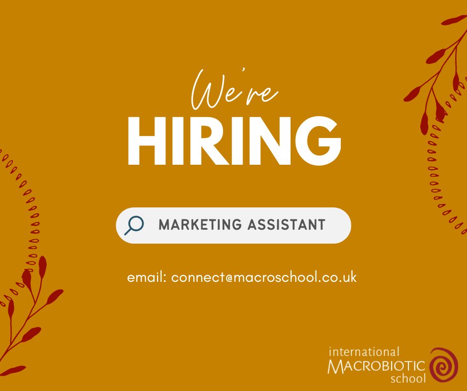 We're hiring! 
We are looking for an amazing Marketing Assistant to work 6-8 hours a week supporting the Marketing Manager. 

For more info email connect@macroschool.co.uk