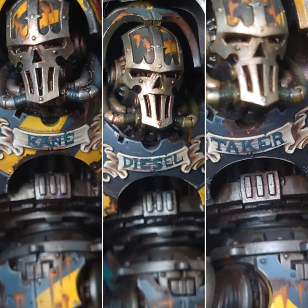 MohawkMiniatur2's tweet photo. The big 3! The knights themselves are called Chokeslam, Powerbomb and Tombstone so the pilots had to match right?
Really looking forward to getting these guys on the go this weekend at the @warhammertournaments Beyond Battle Ready event!
#warhammer #warhammer40k #40k #knig… https://t.co/6i1PwDlMva