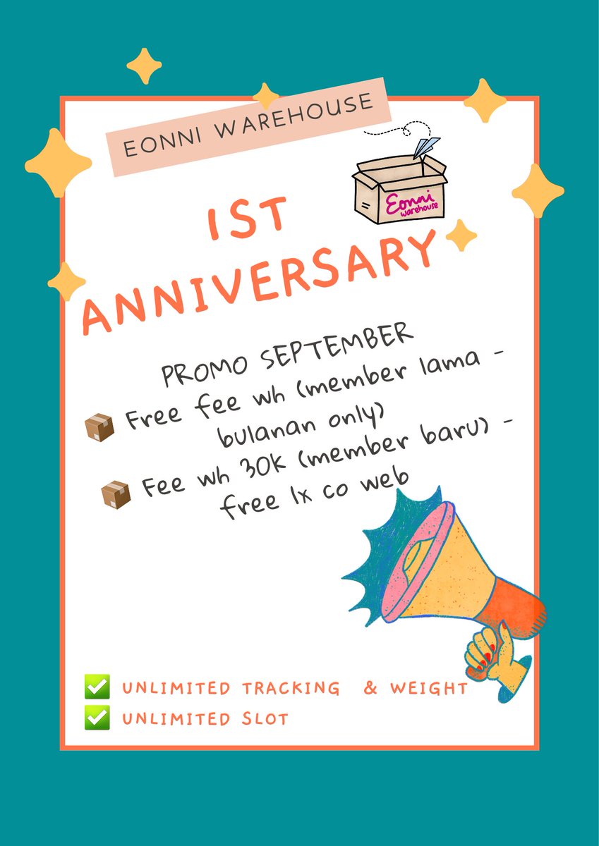eon_wh's tweet image. ❤ PROMO 1ST ANNIV EONNI ❤

❤ Free fee wh utk member lama (bulanan only)
❤ Disc 25% fee wh utk member baru. Free 1x CO Web
❤ Unlimited tracking &amp;amp; weight
❤ Trusted
❤ Pengiriman, rekap &amp;amp; update teratur
❤ Free foto arrived wh (diunbox)