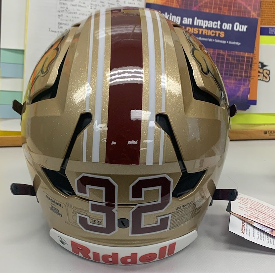 BKeckRiddellguy's tweet photo. New helmet look for @stowfootball. Back to the bulldog! @Ohio_HS_Helmets #axiom #protectperform https://t.co/GIA4e08IWb