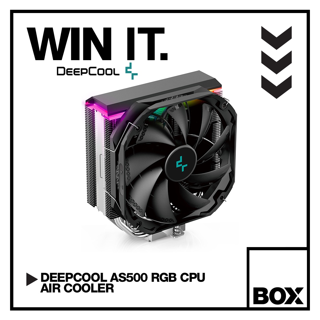 boxcouk's tweet photo. ⭐ Win a DeepCool AS500 RGB CPU Air Cooler ⭐

❄ Control your PC temps with an all-new high-performance AS500 RGB CPU Air Cooler from DeepCool ❄

How to enter:
◼ Like this post
◼ Follow @boxcouk + @DeepCoolUK
◼ Comment below why you'd love to win!

#giveaway ends 05/08/22 https://t.co/48YBiaW5Sw