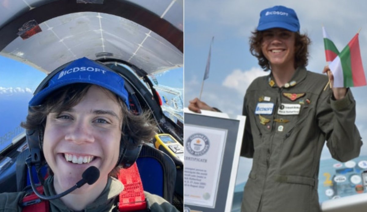 themojostory's tweet photo. In Pics | #MarkRutherford becomes the youngest person to circumnavigate the world by an aircraft solo. He is 17 years old, informed #GuinnessWorldRecord.
Image Courtesy: Guinness World Record https://t.co/sc26xoJXEt