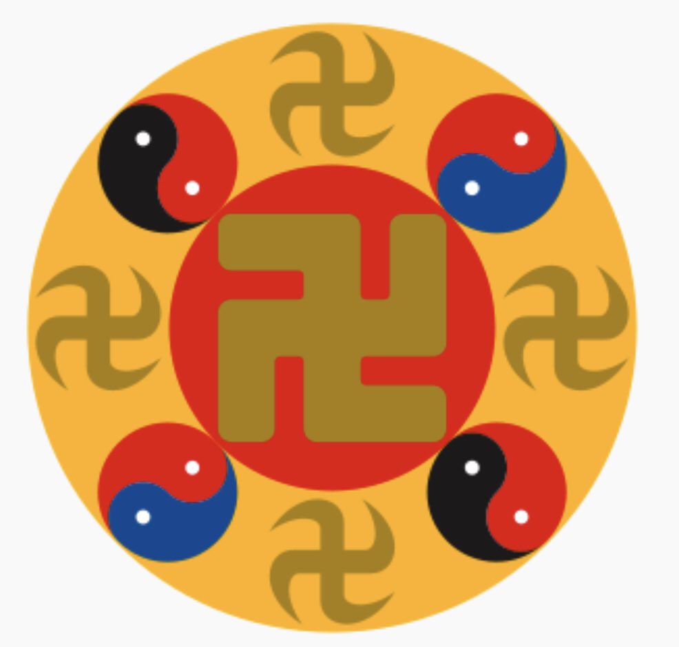 omdoseth's tweet image. Og jeg foreslår å ta et «skremmende innblikk» i eierstrukturen til Epoch Times. Det grafiske uttrykket i logoen til den kinesiske, religiøse sekten Falun Gong taler for seg.