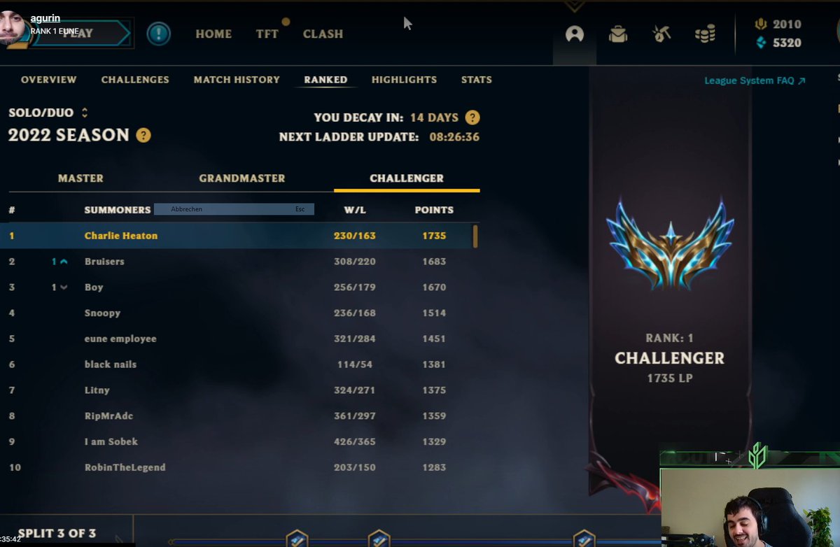 Agurinlol's tweet photo. RANK 1 EUNE!
Time to return home https://t.co/hys1vei3F8