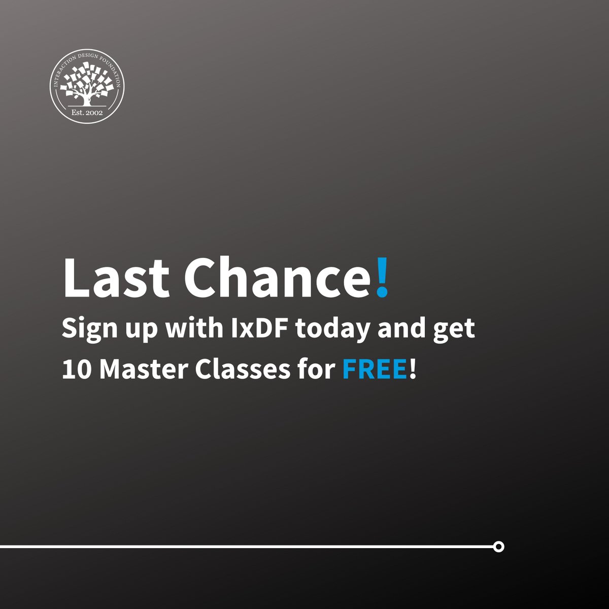 ixdf_org's tweet photo. Last chance: only for the month of August, you can get 10 free Master Classes with a new IxDF membership. That means access to over 30 #UXcourses and an additional 10 expert-led sessions worth $500. https://t.co/G5x7RXxjOz
#IxDF #LearnUX #LearnUI #IxDFMasterclass #LearnwithIxDF https://t.co/dlY7ZZ0i0a