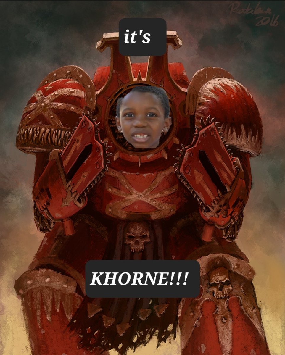 I'll be here all night. 

#itscorn #warhammer40000 #WarhammerCommunity #warhammer40k #corn #itskhorne