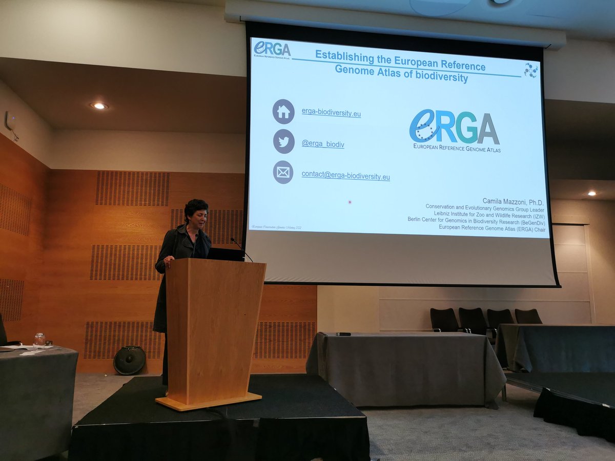 European Conservation Genetics Meeting (@consgen22) on Twitter photo Next up we have Camila Mazzoni on behalf of <a href="/erga_biodiv/">European Reference Genome Atlas</a> 🧬
She will discuss the challenges facing the industry at present and why the European Reference Genome Atlas (ERGA) is needed now more than ever.
#ConsGen22 Next up we have Camila Mazzoni on behalf of <a href="/erga_biodiv/">European Reference Genome Atlas</a> 🧬
She will discuss the challenges facing the industry at present and why the European Reference Genome Atlas (ERGA) is needed now more than ever.
#ConsGen22