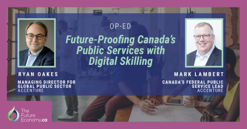 FuturEconomy's tweet photo. 📝 New Op-Ed!
There is an urgent need to address the growing #DigitalSkills shortage.👨‍💻

In a new op-ed, @MarkDLambert and @RyanMOakes from @Accenture share recommendations on what Canada can do to engage its #workforce and equip it with the skills they need for the future.