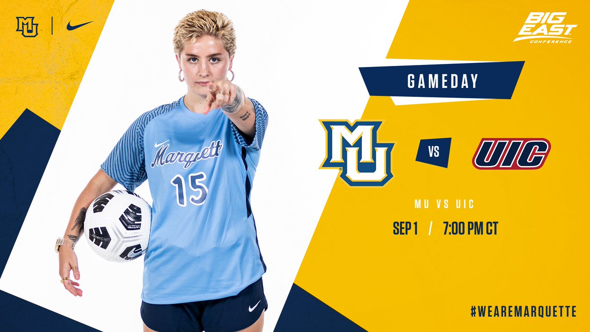 MarquetteWSOC's tweet photo. Marquette continues its three-match homestand on Thursday. Looking forward to seeing @MarquetteU fans at Valley Fields. FREE admission all season!

PREVIEW ⤵

https://t.co/MvjDwEGA0U https://t.co/Zx4QXDO0yI