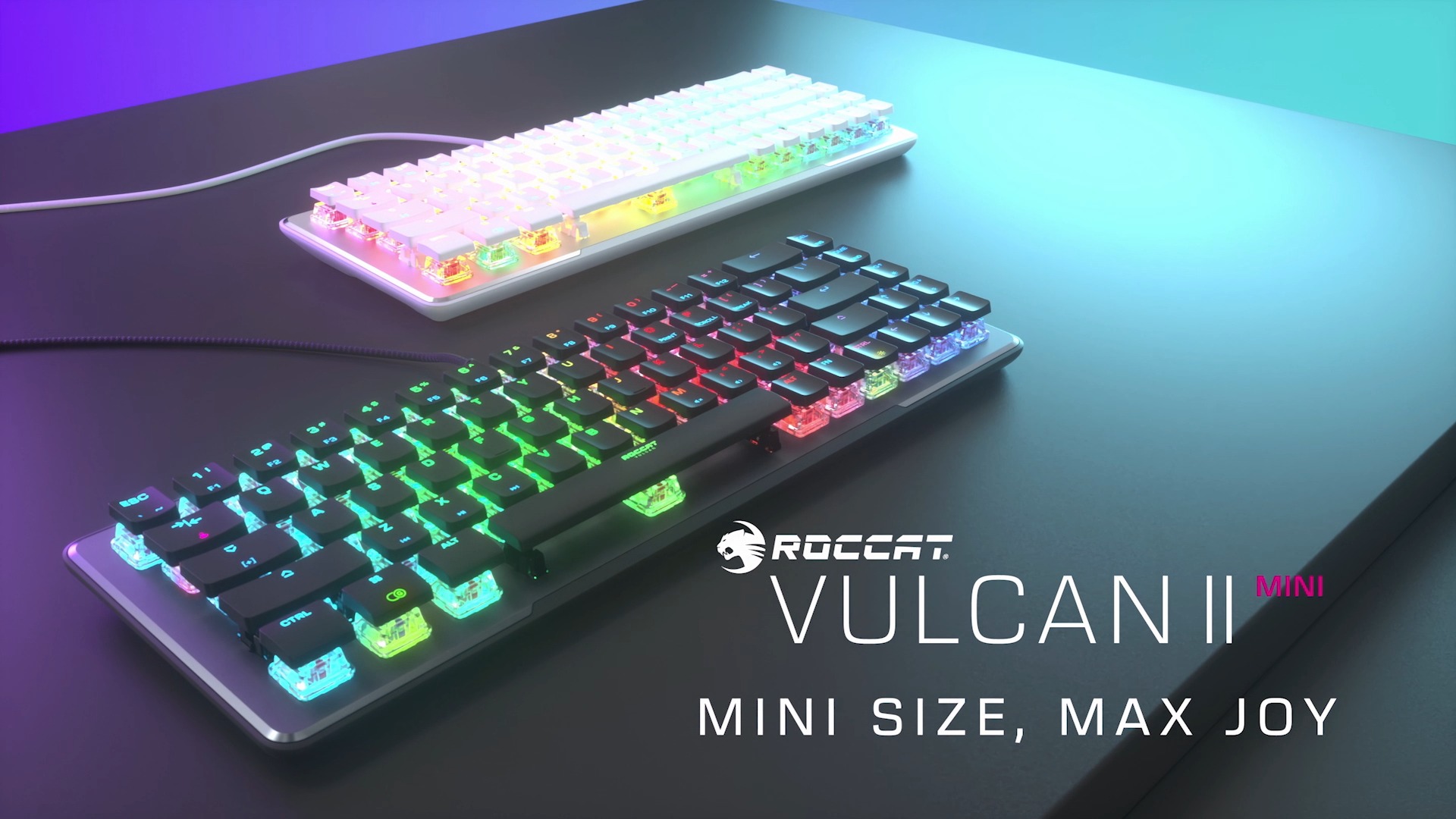 ROCCAT on Twitter: "Mini size, max joy ???? Introducing our first keyboard in  the Vulcan II lineup, the Vulcan II Mini! ???? 65% size of standard keyboards  ???? Smart Keys amp; Easy-Shift[+]