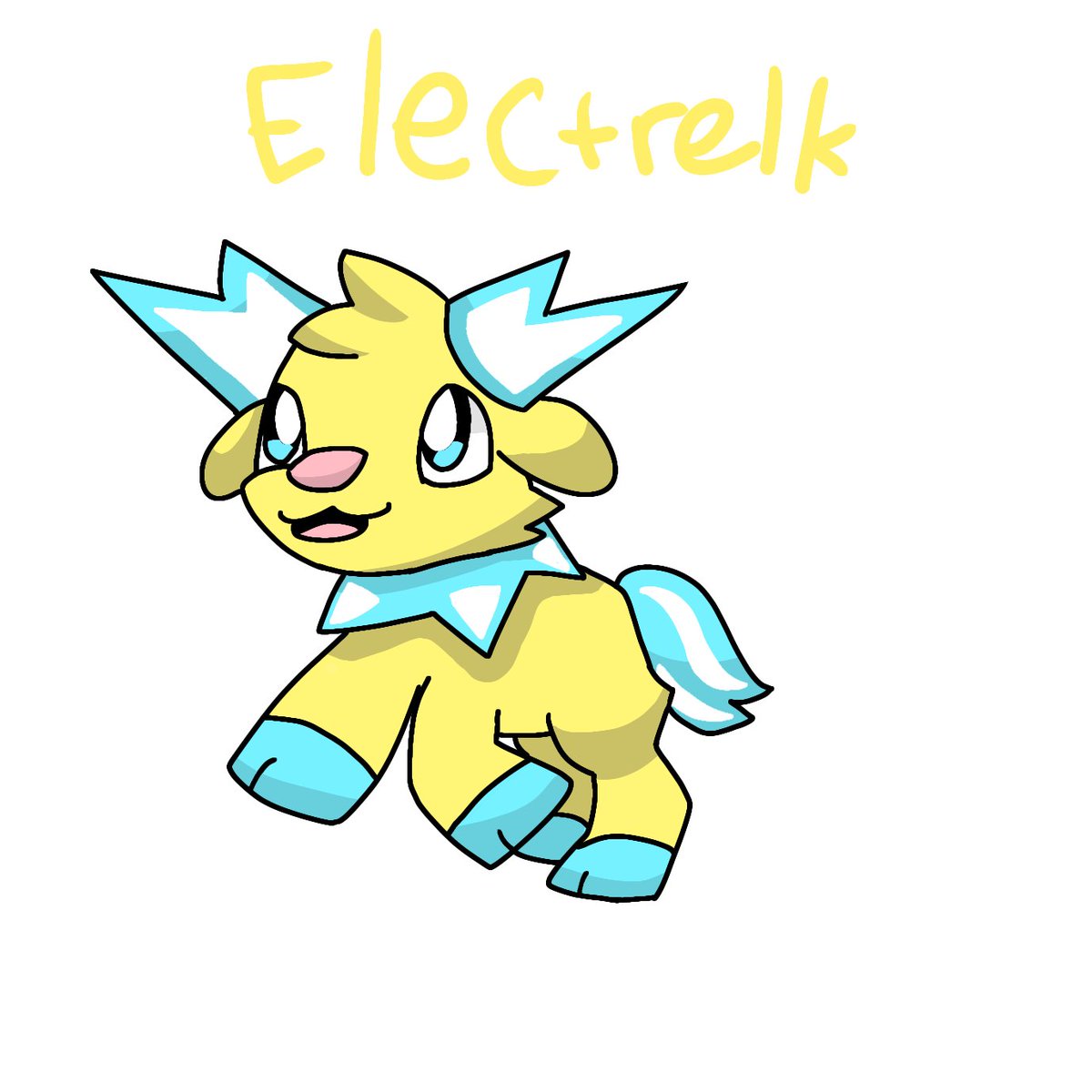 PokeCaoimhe's tweet photo. Electric Elk evolution line! #Truegreen7redesign3 https://t.co/TTLkvvVip2