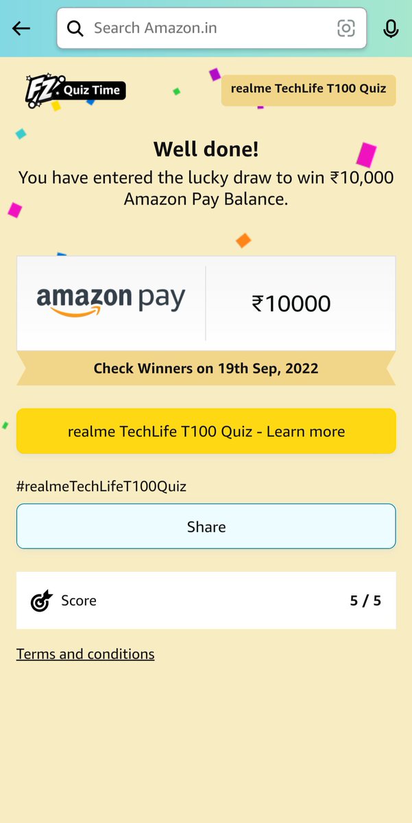 SumitRa19392537's tweet image. I played this interesting Quiz on Amazon I played this interesting Quiz on Amazon-Play games at Amazon FunZone  null/game/share/g1E6EW4 
@amazonIN @realmeIndia @realmeTechLife #realmeTechLifeT100  #ListenInFullColour