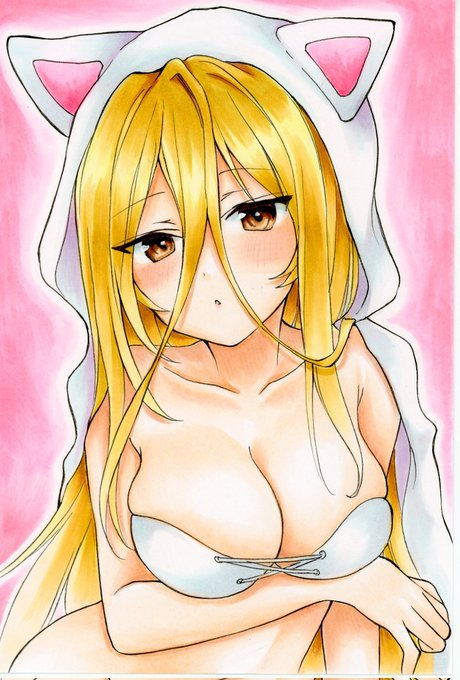 水着ねこにゃー
#ガルパン
#garupan 
#コピックイラスト 